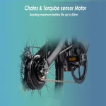 Foldable e-bike with torque sensor.