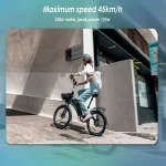 E-bike with a powerful motor.