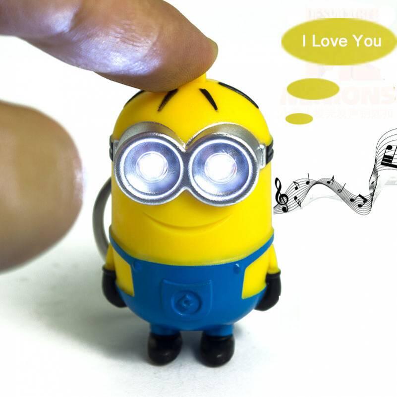 3D Minions Mini LED and Sound Keychain NewTechStore Online Eshop