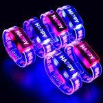 Light Up bracelet with glowing letters - Happy