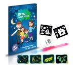 glow draw board with light