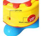 rotating musical drum with light music switch