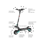 e-scooter with front and rear spring shock absorbers
