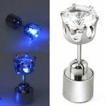 One Light Up LED Earrings with Cubic Zirconia Stone - Image 3