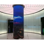 Curved Cylinder Full Color LED Screen Display.