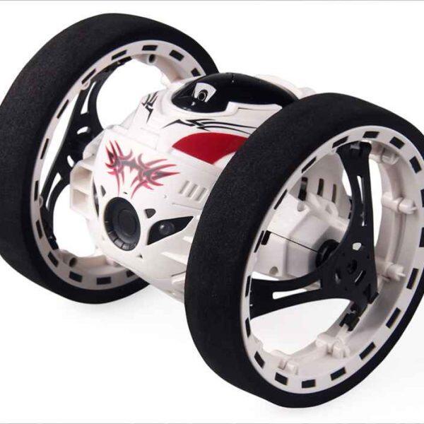 PEG SJ88 Remote Control Bounce Robot Car with Flexible Wheels Rotation and LED Light