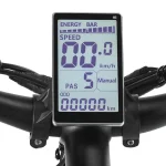 E-bike with a large multifunctional LCD display.