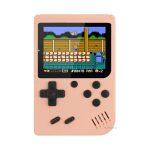 8 Bit retro pink handheld game console with 400 built-in games