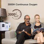 Adjustable Air Purifier portable Oxygen Home Concentrator Machine with 3000 hour of continuous oxygen