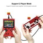 8 Bit retro handheld game console with 400 built-in games and 2 players mode