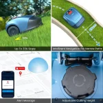 a mower using intelligent navigation for narrow paths