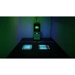 a sports machine with audio feedback and visual effects