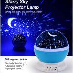 Star & Moon Rotation Night Light Projection Lamp