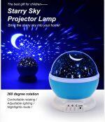 Star & Moon Rotation Night Light Projection Lamp