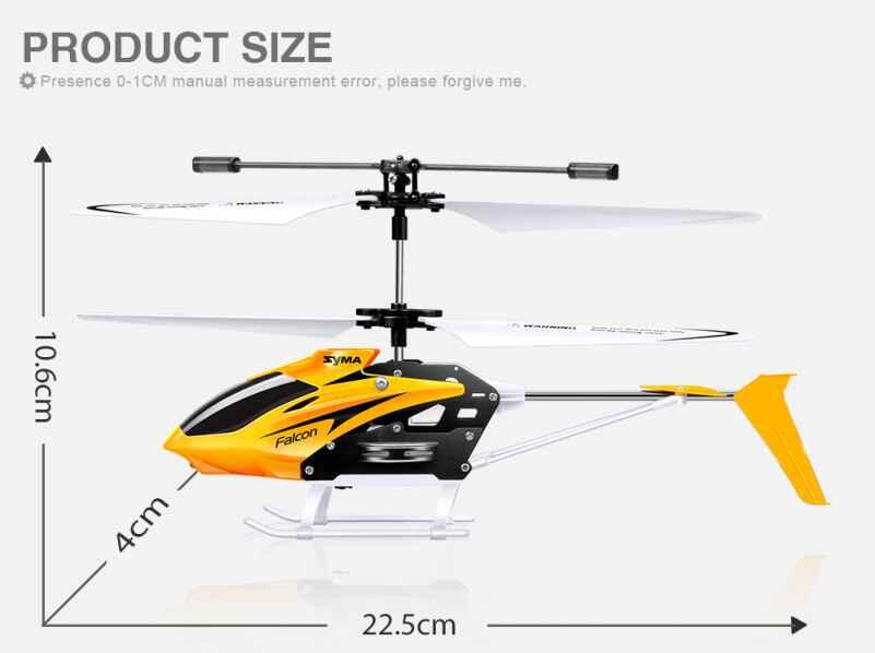 Syma W25 RC Helicopter Drone with 2 Channel Remote Control