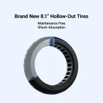 electric scooter with 8.1" shock-absorbing tires