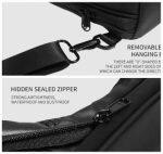 LED leather bag with a hidden sealed zipper