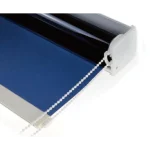 remote controlled smart curtain in blue color