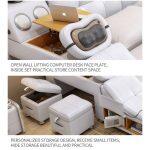 intelligent massage bed with multiple functions and liftable desk for laptop