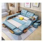 intelligent massage light blue bed with multiple functions