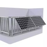 solar balcony system that is installed easily with brackets