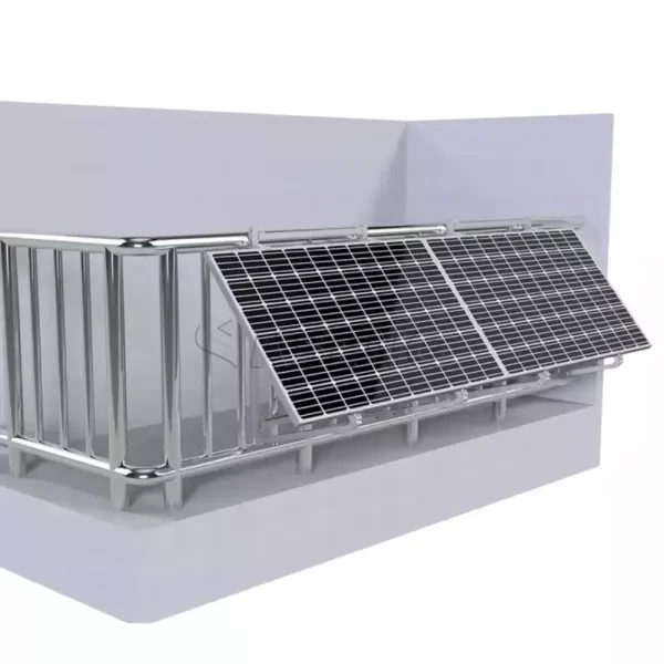 solar balcony system that is installed easily with brackets