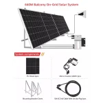 solar balcony system with panels and microinverter