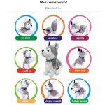 Smart dog toy that interacts with sound and makes multiple moves