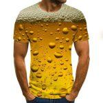 Summer Beer 3D Print Men T-Shirt Casual Streetwear 2021