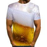 Summer Beer 3D Print Men T-Shirt Casual Streetwear 2021
