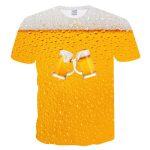 Summer Beer 3D Print Men T-Shirt Casual Streetwear 2021
