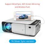 T6 silver LED projector with high brightness