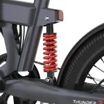 folding e-bike with an efficient shock absorber