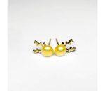 uv pearl earrings yellow