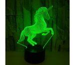 unicorn hologram lamp green