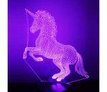 unicorn hologram lamp purple