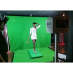 virtual catwalk photobooth sleeks low-profile treadmill combined with professional studio LED lighting