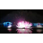 water laser projection screen for lakes