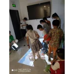 interactive portable system with a lot of games for floor