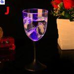 led glass wine