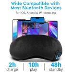 wireless sleeping eye mask with music and compatibility with bluetooth devices