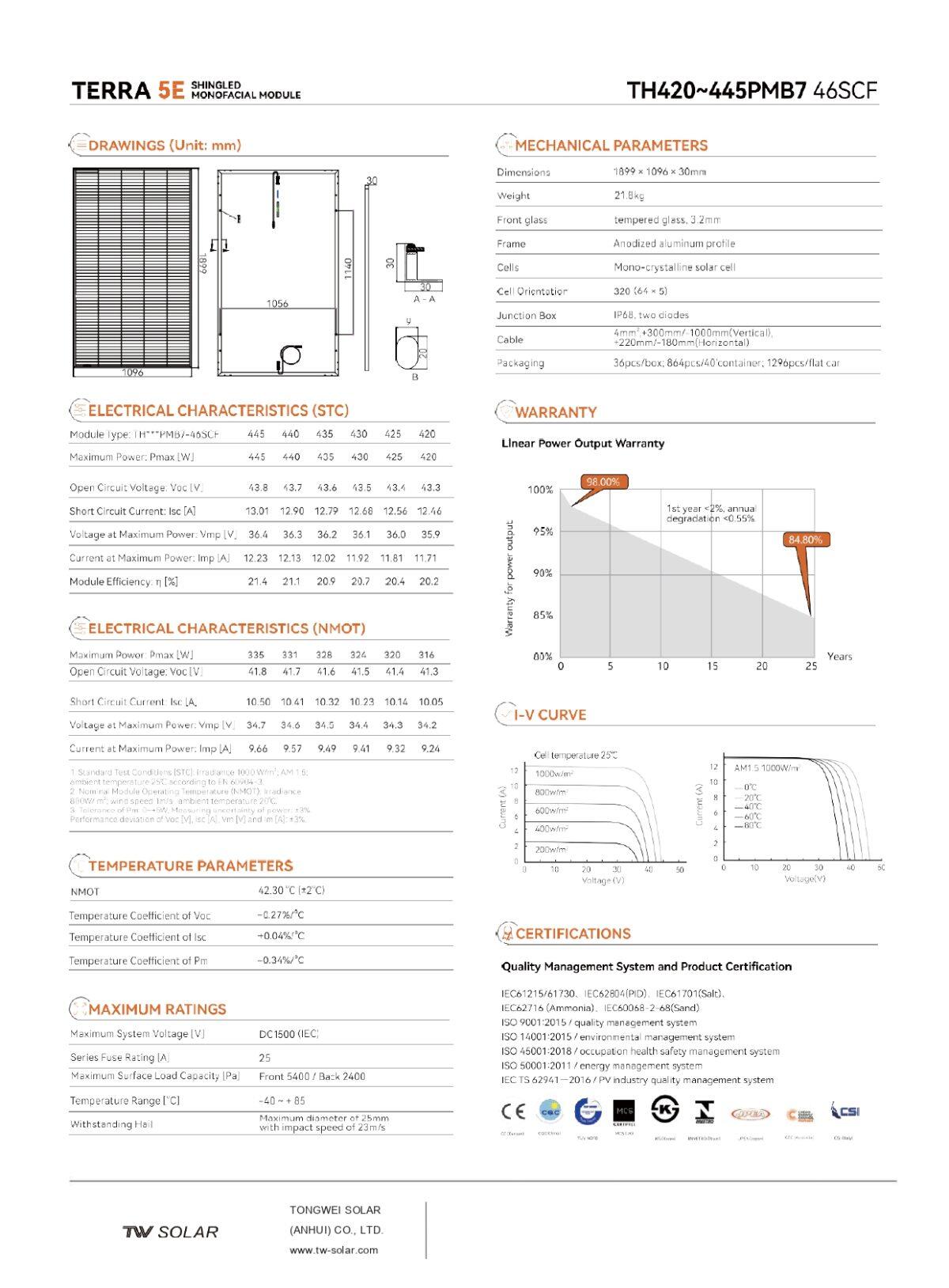 Tongwei & XTG Solar Panel Shingled 435W Full Black - Image 3