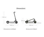 Xiaomi Mi 1S E-Scooter folded dimensions