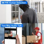 wireless solar camera with PIR detection and two-way talk