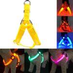 Yellow Led Dog Harness Anti-Lost Charged by USB