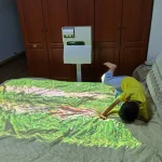 interactive portable system with a lot of games for floor