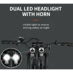electric bike with dual headlight and horn