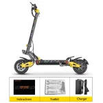 electric scooter with various accessories