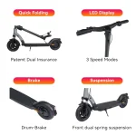 electric scooter with enhanced stability