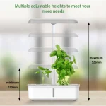 hydroponic planting machine with adjustable LED height